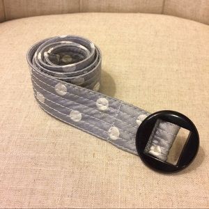 J. Crew 100% silk polka dot belt