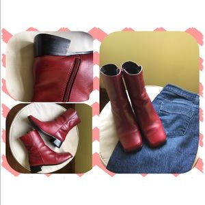 🔥PRICE DROP🔥Red Leather Boots