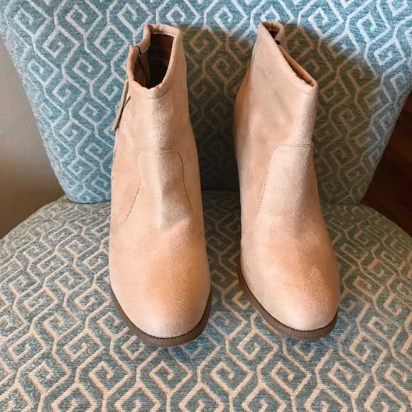 BRAND NEW nude suede booties - Picture 5 of 5
