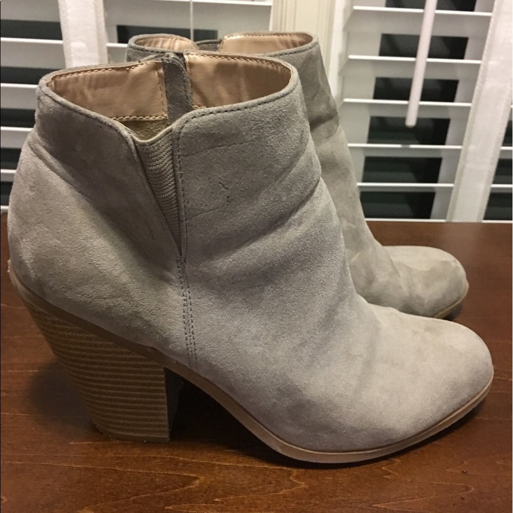 Tan/Grey booties