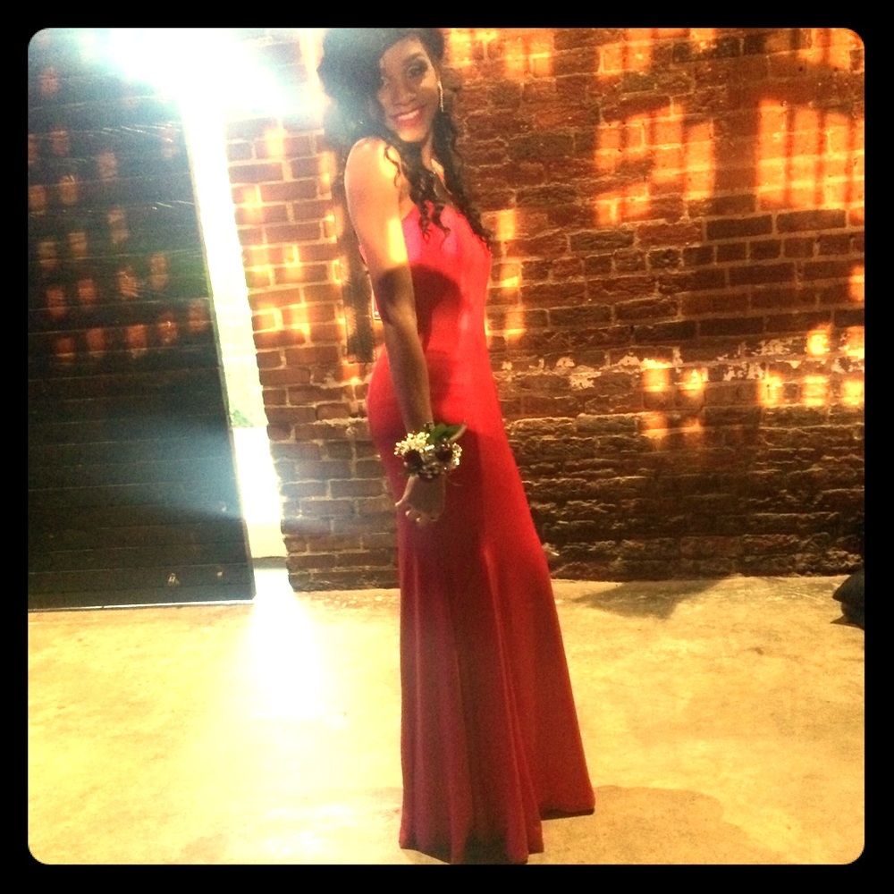 Red prom dress size 5