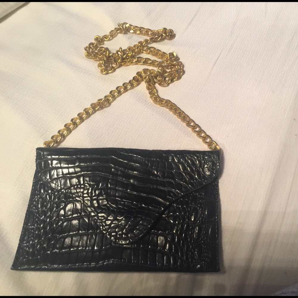 Black python leather small bag - Picture 2 of 2