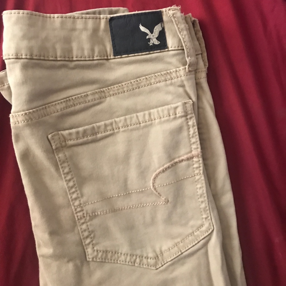Khaki skinny jeans