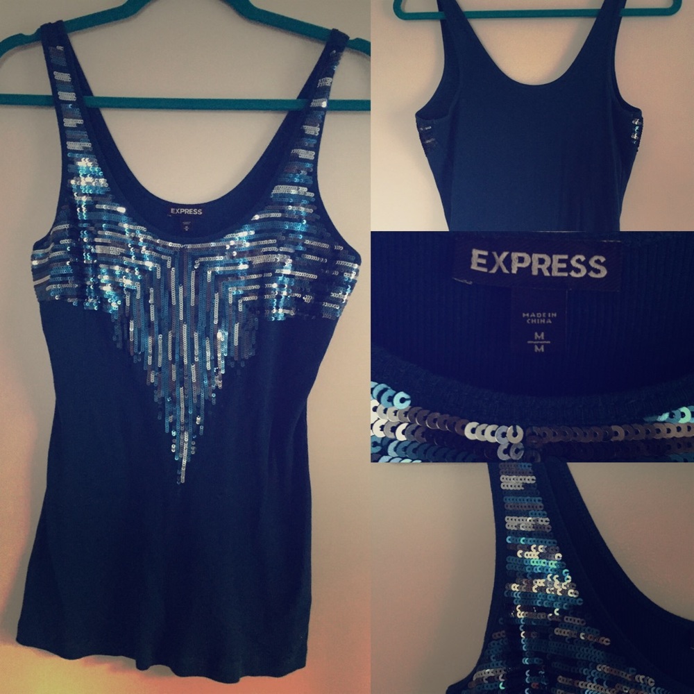 Express Sequin Tank Top