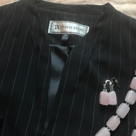 Sexy Black Pinstripe 3 Piece Suit - Picture 2 of 5