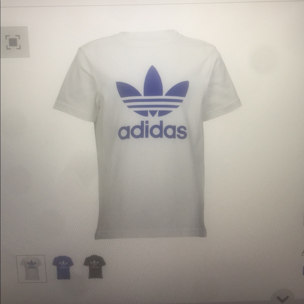 Adidas white & blue t-shirt