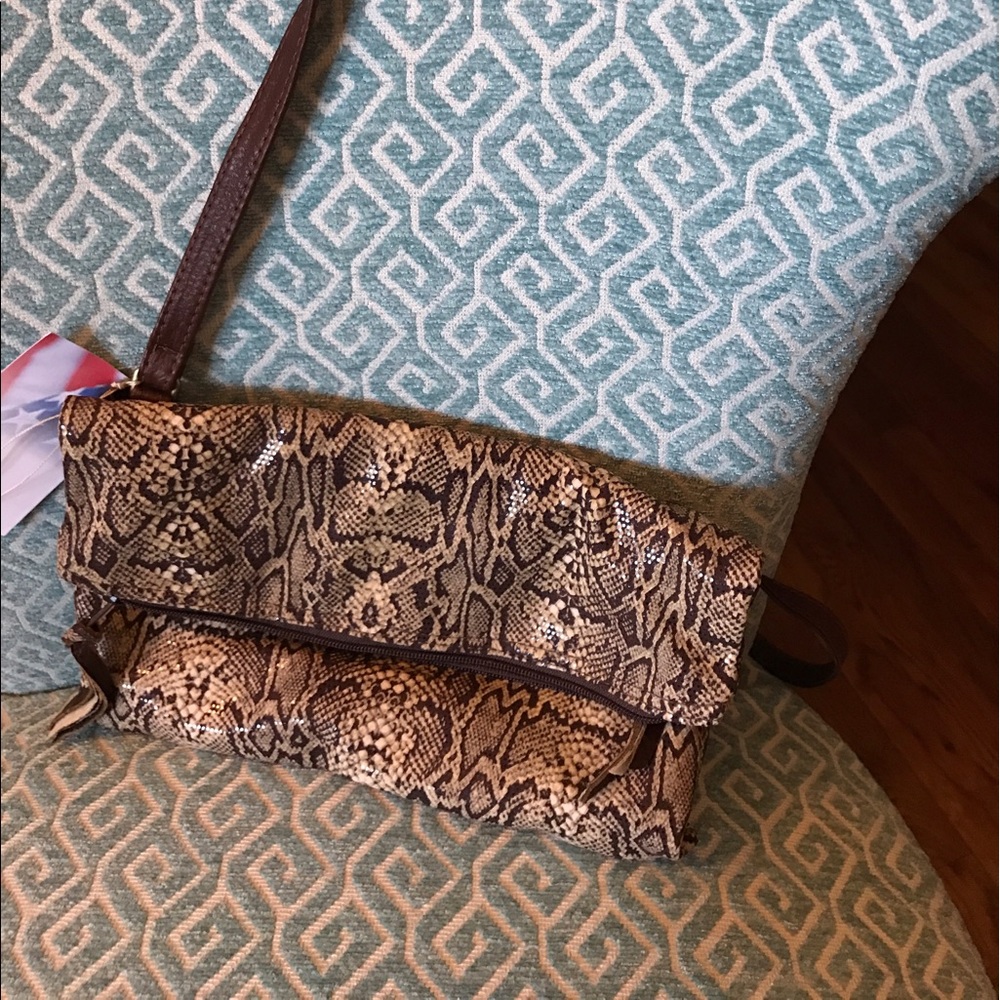 GENUINE LEATHER snakeskin style purse - Picture 1 of 5