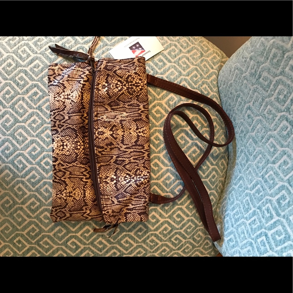 GENUINE LEATHER snakeskin style purse - Picture 3 of 5