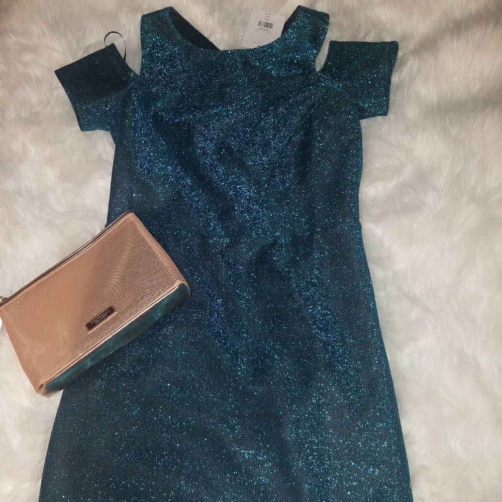 *final price Turquoise sparkly topshop mini dress