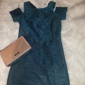 *final price Turquoise sparkly topshop mini dress