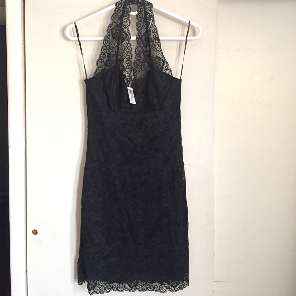 Size Small halter black lace dress