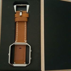Men's fitbit blaze brown leather band