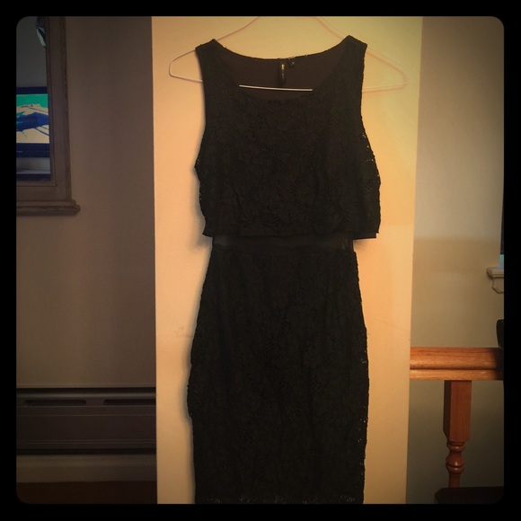 Black Lace Tank Dress - Picture 1 of 2