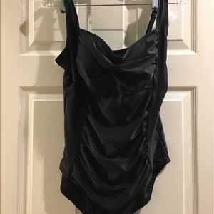 Black one piece swim suit