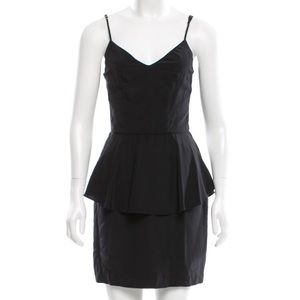 Mara Hoffman Black Silk Peplum Dress