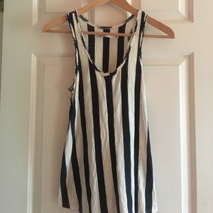 Madewell blue and white striped tank