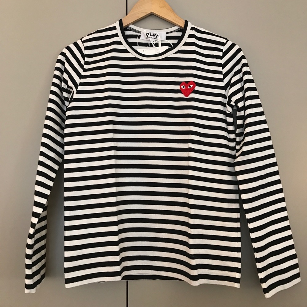 NWT ♥️ Comme des Garcçons PLAY striped tee