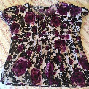 Floral top with empire waist