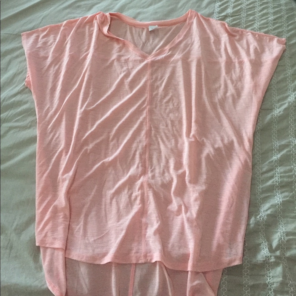 Peach sheer NY Co. top.