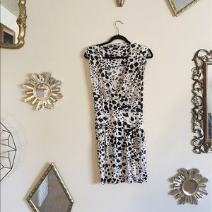 Bodycon black and white dress in small