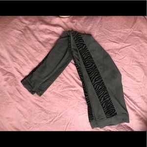 PINK leggings mesh zebra side