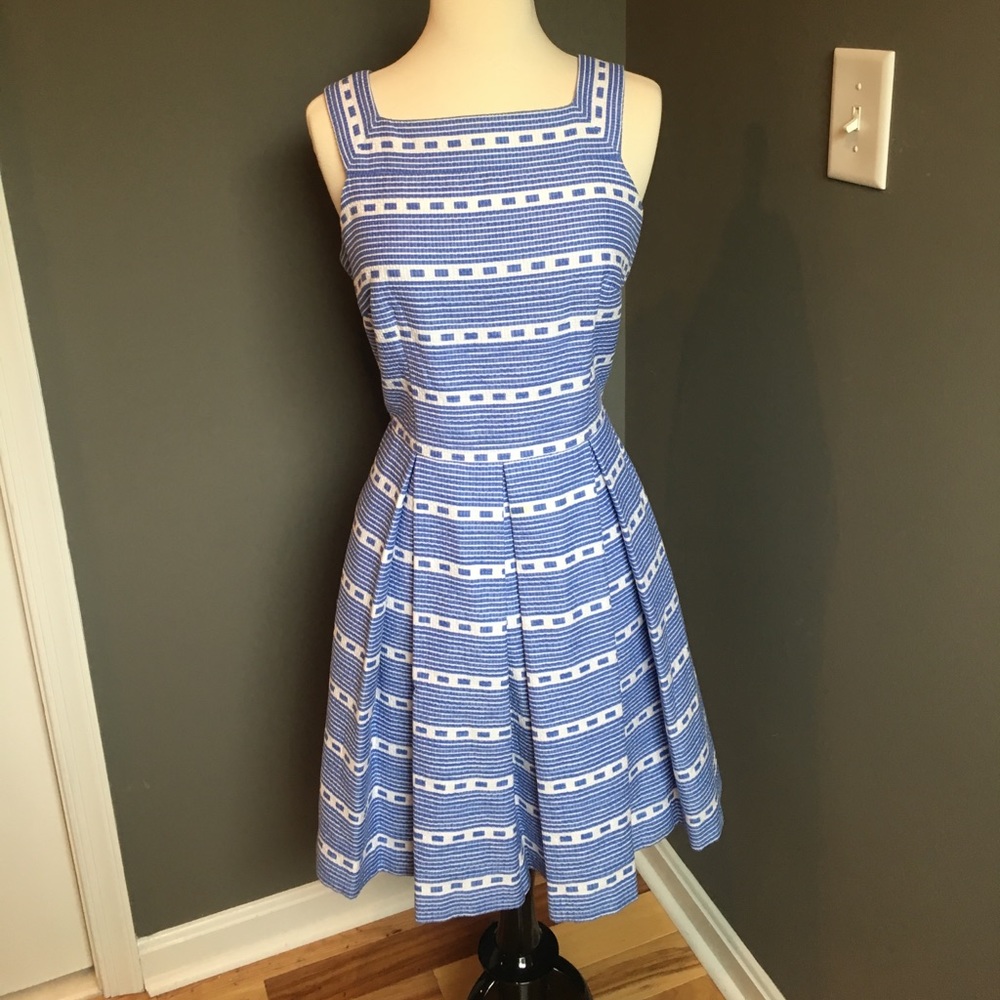 Blue and White stripe Spring/Summer Dress Sz 8