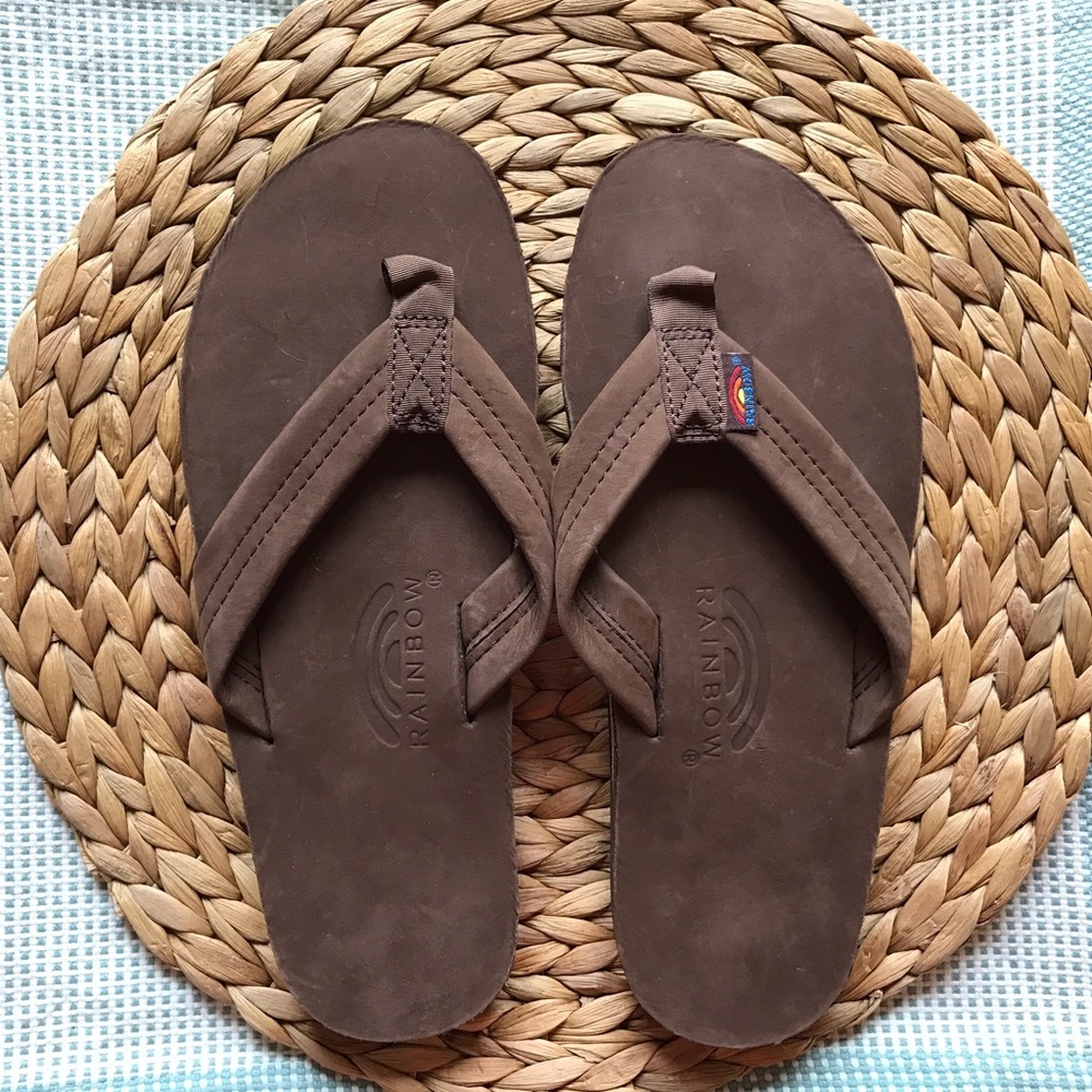 Men's leather 301 rainbow sandals-NWOT med 8.5-9