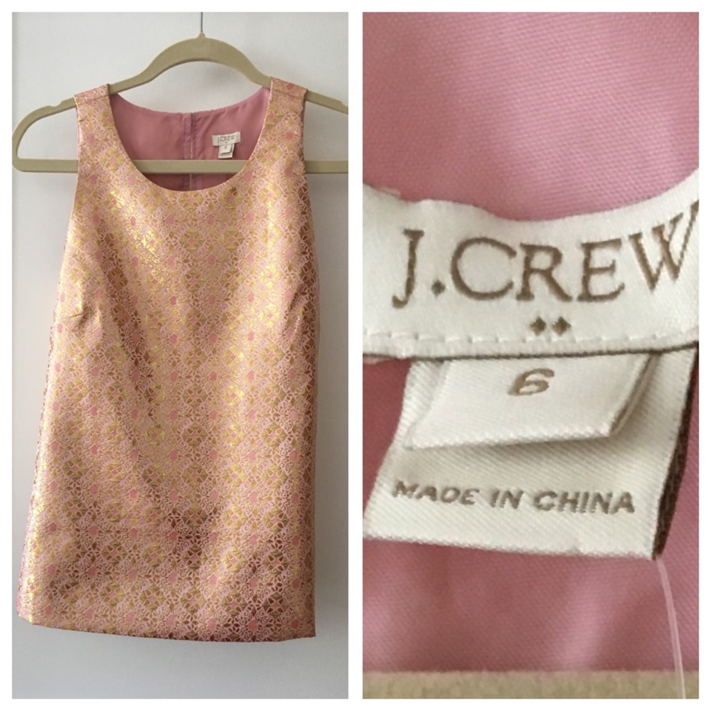J.Crew metallic jacquard top