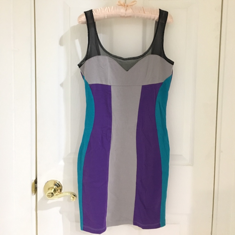 Motel Colorblock Bodycon Dress