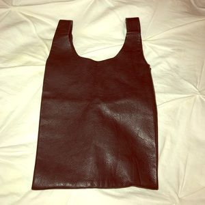 Baggu - Black leather tote- Size medium