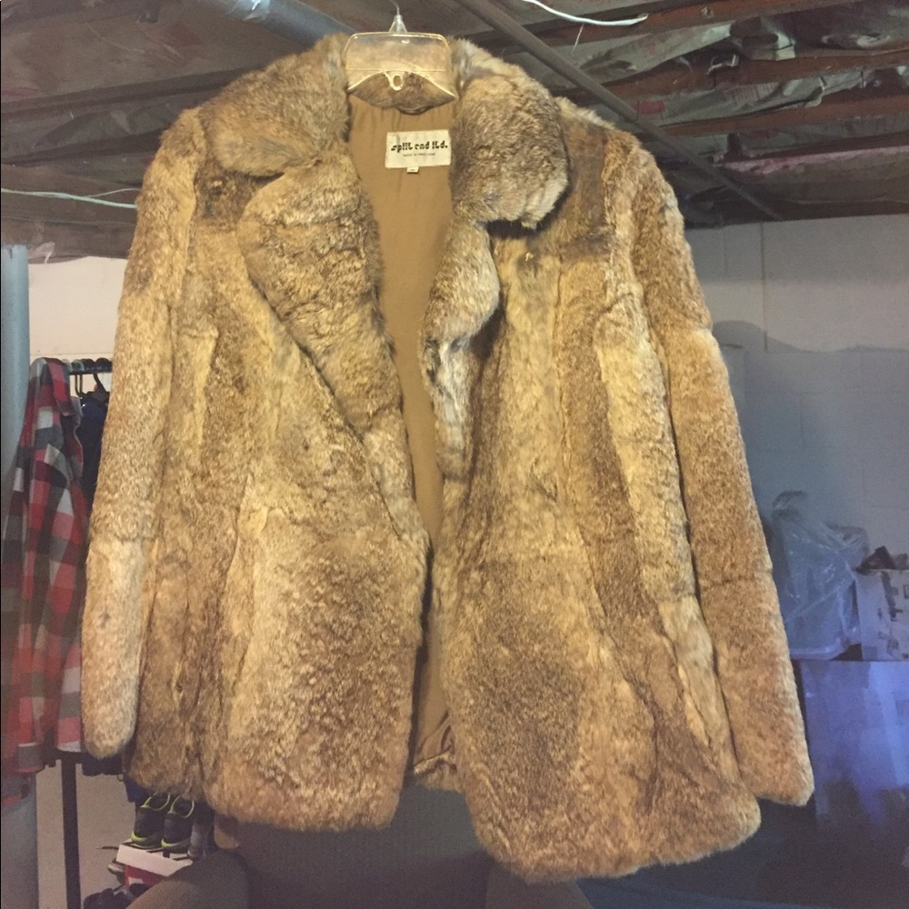 Split End LTD Rabbit Fur Coat