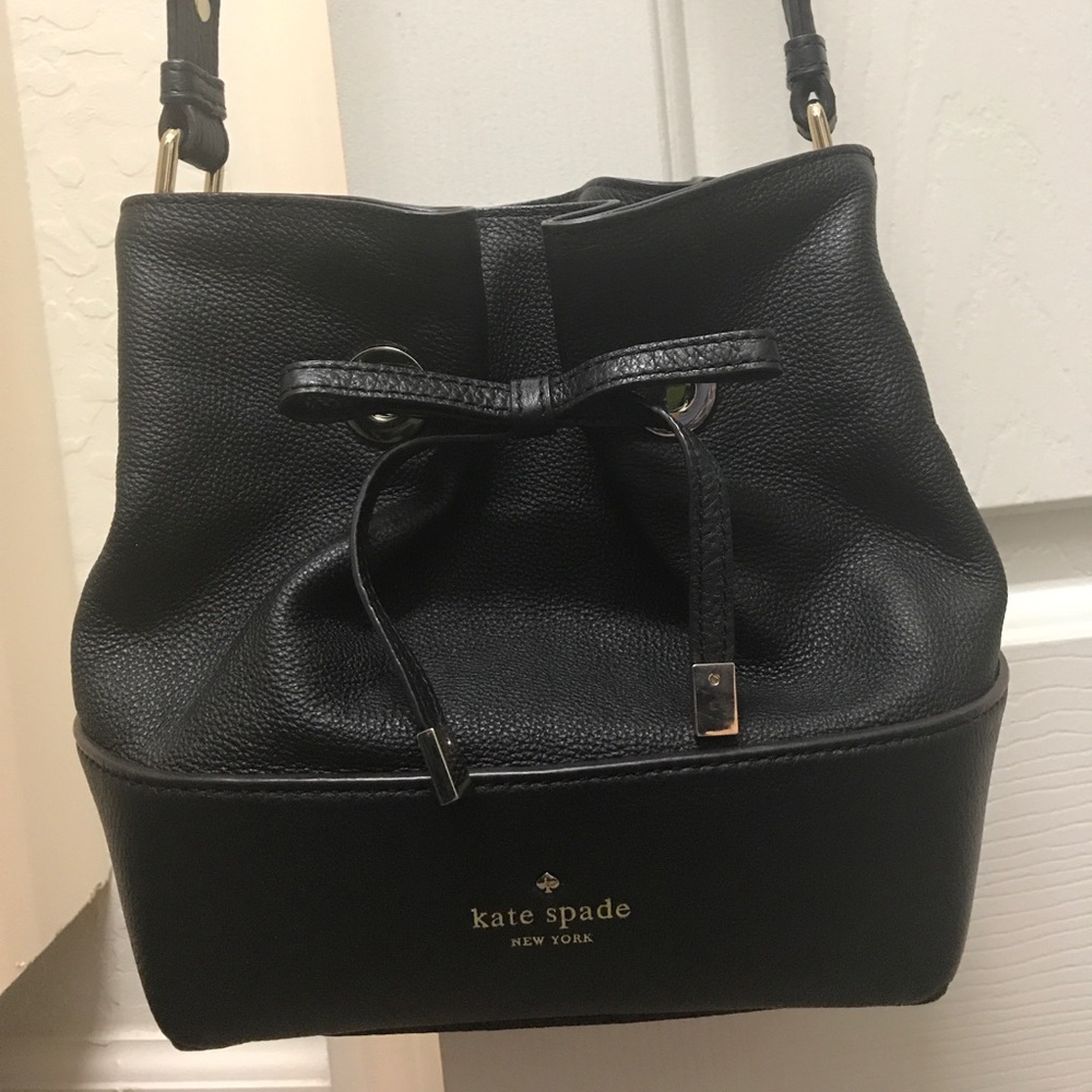 Kate Spade black drawstring-style Shoulder Bag