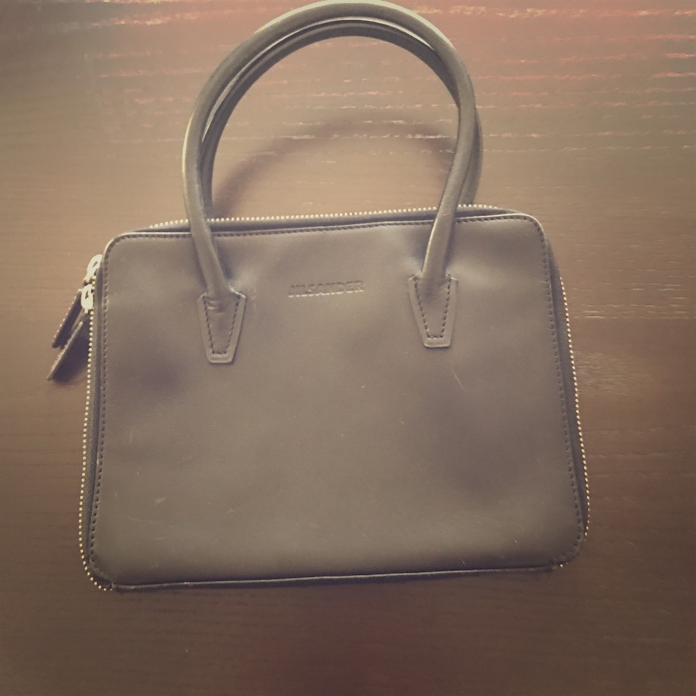 Jill sander leather evening bag