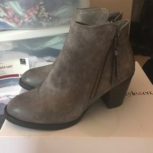 JustFab booties, worn once!