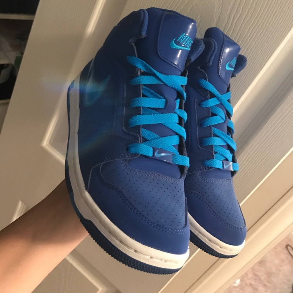Blue nike high tops