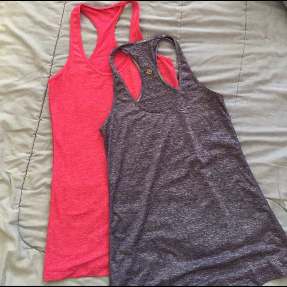 Blue Lululemon CRB tank.