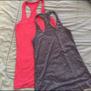 Blue Lululemon CRB tank.