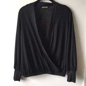 Zara deep plunge sweater