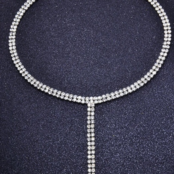 ONE LEFT Lydia Double Layer Choker Diamond Drip - Picture 7 of 8