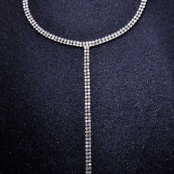 ONE LEFT Lydia Double Layer Choker Diamond Drip - Picture 6 of 8