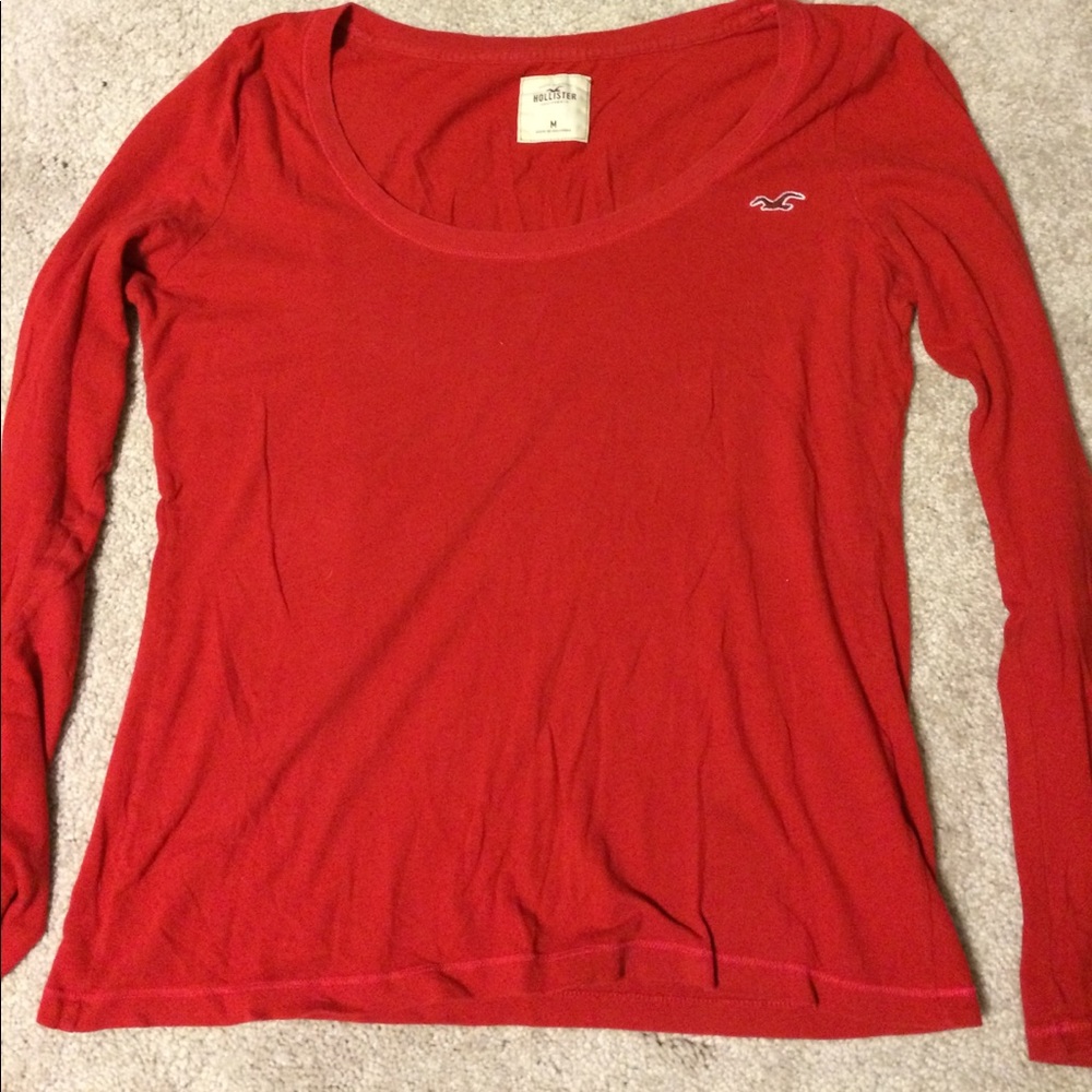 Red Hollister Long Sleeve T-Shirt