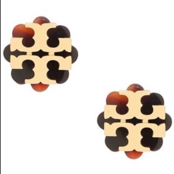Tory Burch Jewelry - Tory Burch Logo Flower Stud Earrings