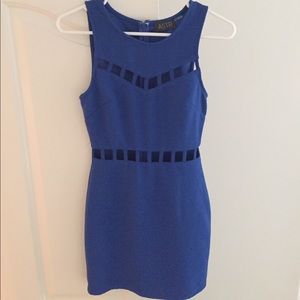Royal blue cutout dress