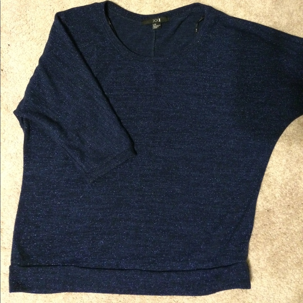 Shimmering Blue Forever 21 Sweater