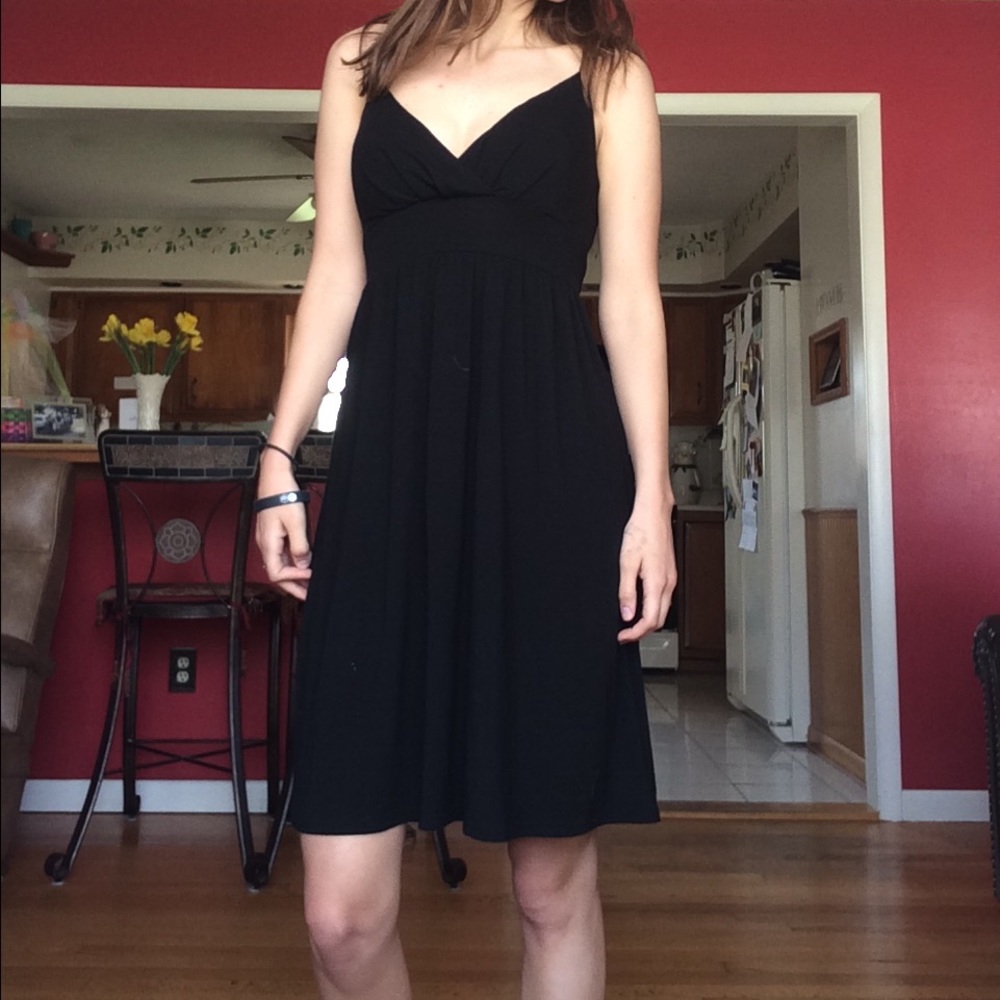 Black spaghetti strap