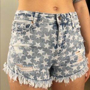 Daisy Duke high rise American flag shorts