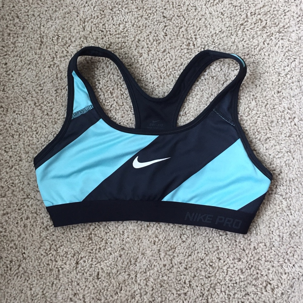 Blue/Black Nike Pro Sports Bra