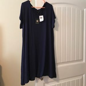 Navy blue swing dress