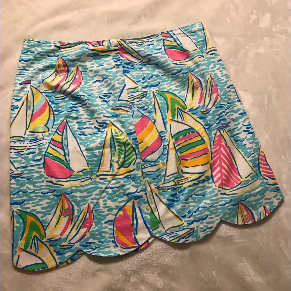 Lilly Pulitzer scalloped hem skirt