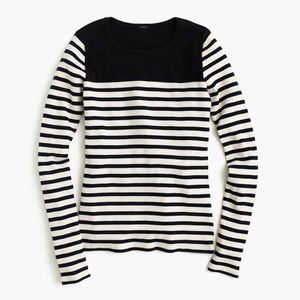 J CREW COLOR BLOCK STRIPED LS TEE